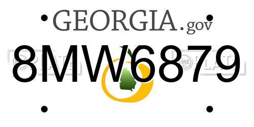 8MW6879 Georgia License Plate