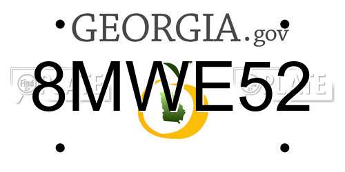 8MWE52 Georgia License Plate
