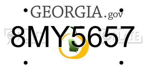 8MY5657 Georgia License Plate