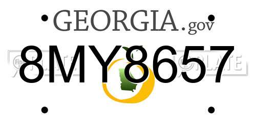 8MY8657 Georgia License Plate