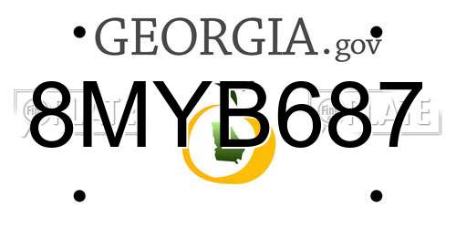 8MYB687 Georgia License Plate