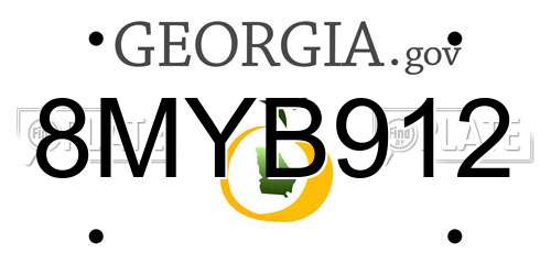 8MYB912 Georgia License Plate