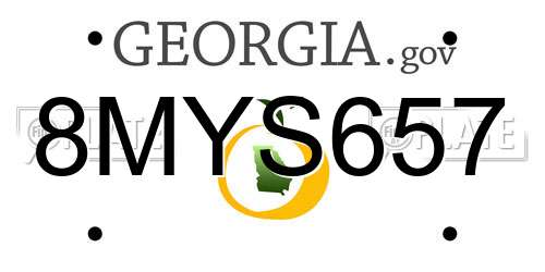 8MYS657 Georgia License Plate