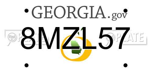 8MZL57 Georgia License Plate