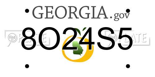 8O24S5 Georgia License Plate