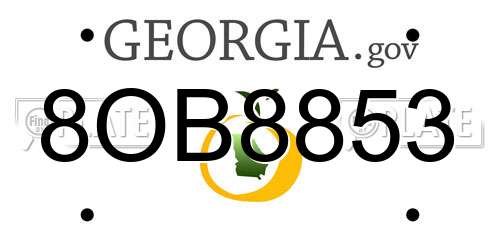 8OB8853 Georgia License Plate