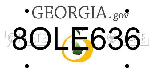 8OLE636 Georgia License Plate