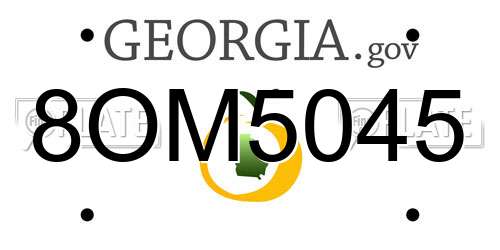 8OM5045 Georgia License Plate