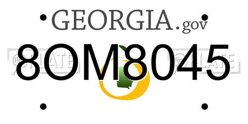 8OM8045 Georgia License Plate
