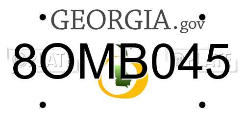 8OMB045 Georgia License Plate
