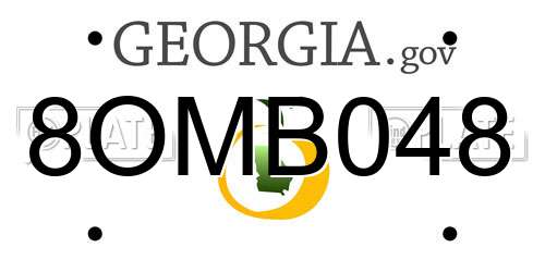 8OMB048 Georgia License Plate