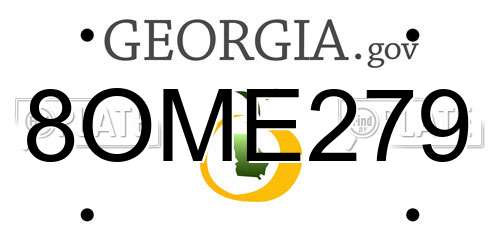 8OME279 Georgia License Plate
