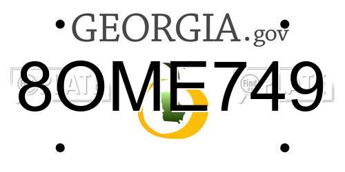 8OME749 Georgia License Plate