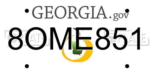 8OME851 Georgia License Plate