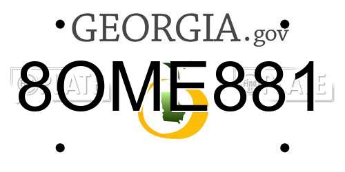 8OME881 Georgia License Plate