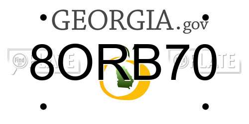 8ORB70 Georgia License Plate