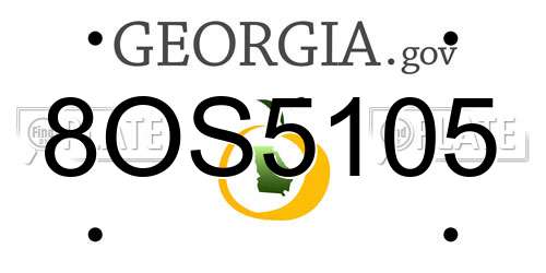 8OS5105 Georgia License Plate