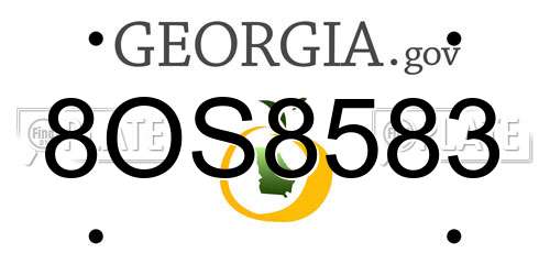 8OS8583 Georgia License Plate