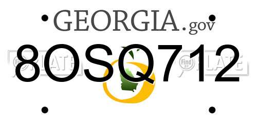 8OSQ712 Georgia License Plate