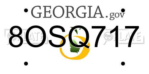 8OSQ717 Georgia License Plate