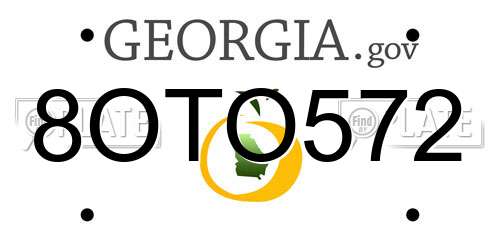 8OTO572 Georgia License Plate