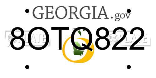 8OTQ822 Georgia License Plate