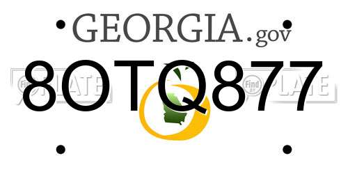 8OTQ877 Georgia License Plate