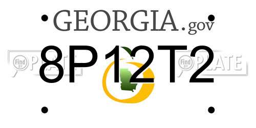 8P12T2 Georgia License Plate