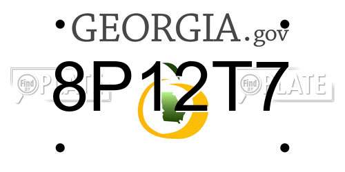 8P12T7 Georgia License Plate