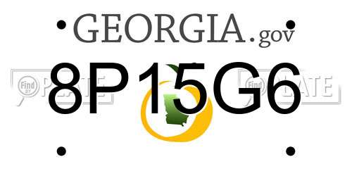 8P15G6 Georgia License Plate