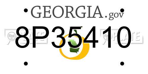 8P35410 Georgia License Plate