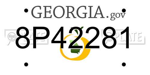 8P42281 Georgia License Plate