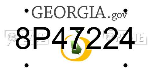 8P47224 Georgia License Plate