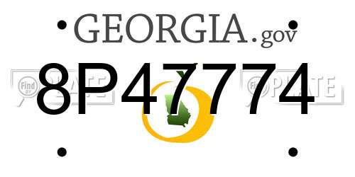 8P47774 Georgia License Plate