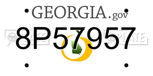 8P57957 Georgia License Plate