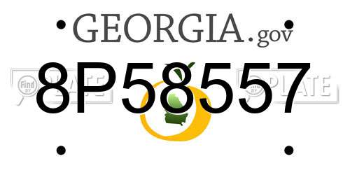 8P58557 Georgia License Plate