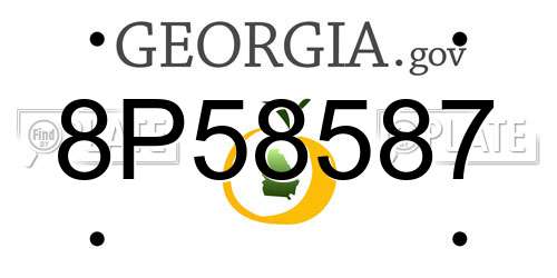 8P58587 Georgia License Plate