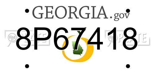 8P67418 Georgia License Plate