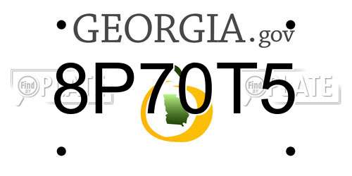 8P70T5 Georgia License Plate