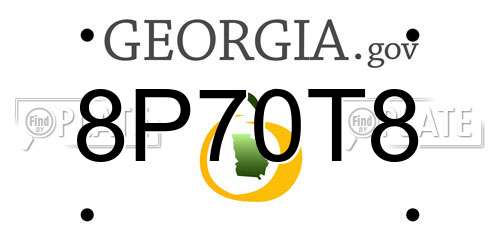 8P70T8 Georgia License Plate