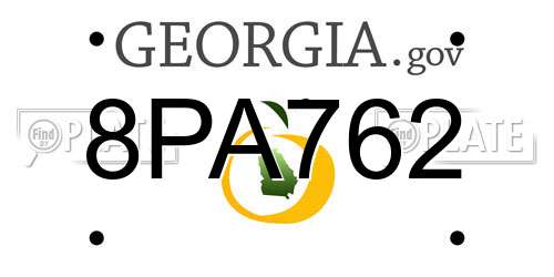 8PA762 Georgia License Plate