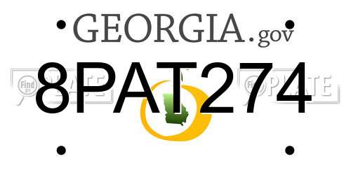 8PAT274 Georgia License Plate