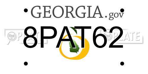 8PAT62 Georgia License Plate