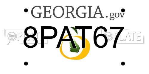 8PAT67 Georgia License Plate