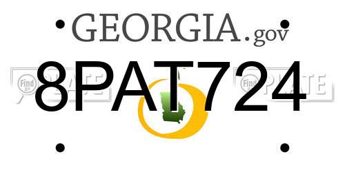 8PAT724 Georgia License Plate