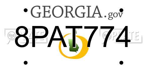 8PAT774 Georgia License Plate
