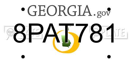 8PAT781 Georgia License Plate