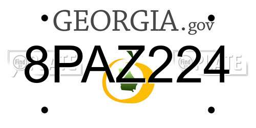 8PAZ224 Georgia License Plate