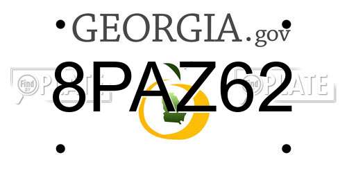 8PAZ62 Georgia License Plate