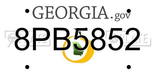 8PB5852 Georgia License Plate